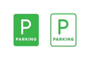 Wall Mural - Parking icon vector