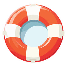 Lifebuoy Illustration,sea Buoy Vector Print,lifeguard