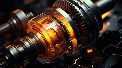 Radiant Harmony: The Transmission Gears in Golden. Industry background