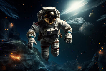 Wall Mural - astronaut in outer space. generative ai