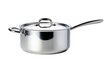 Stainless Steel Pan Isolated on Transparent Background. AI