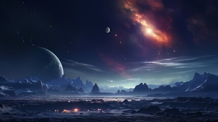Wall Mural - space. orion nebula, black holes, explosion of planets and sun. stars, universe, flashes of light. f