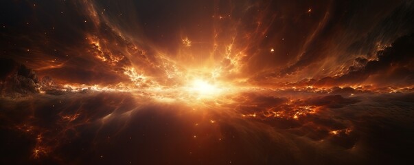 Wall Mural - space. stars, universe, flashes of light. sun. the glow of space. explosionai generation.