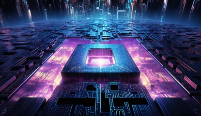 Poster - cyberspace and digital data network connection concept. High speed digital data transmission over internet, future technology concept digital abstract background.