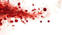 Blood Cells Wave On White Background