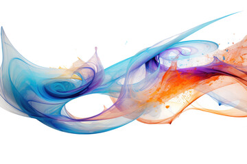 harmonious patterns swirling in an abstract shape isolated on a transparent background, generative ai