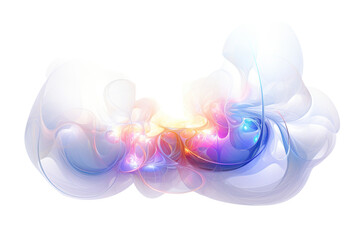 Wall Mural - harmonious patterns swirling in an abstract shape isolated on a transparent background, generative a
