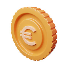 Canvas Print - 3d Render Euro Coin Icon Illustration