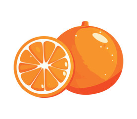 Poster - Juicy orange fruit slice, symbol of healthy eating