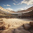 canvas print picture - Colosseum in der Wüste, römisches reich