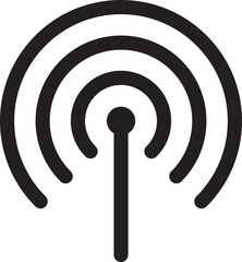 Poster - Radio tower antenna vector icon. Wireless station signal symbol.
