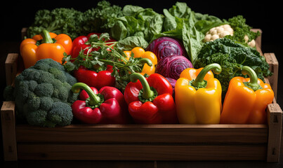 Wall Mural - Assorted vegetable background