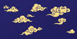Chinese decorative elements auspicious clouds vector set. Asian decorative clouds elements for lunar new year festival or cny.