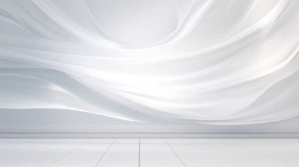 Canvas Print - abstract background with lines in an empty white room with diffused light. Generative Ai. 