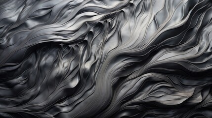 Abstract background with fluid silver lava shapes