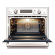 Oven Isolated On White Created With Generative AI