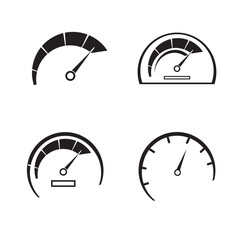 speedometer icon logo vector design template