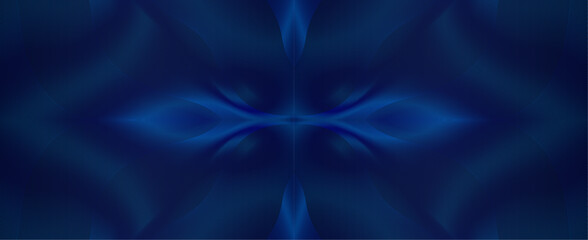 Aufkleber - Luxury background design with abstract blue symmetrical line pattern in dark color. Vector horizontal template for business banner, premium invitation, voucher, prestigious gift certificate.