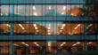 Office building with many window, outside view photo