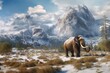 Mammoth in the mountains