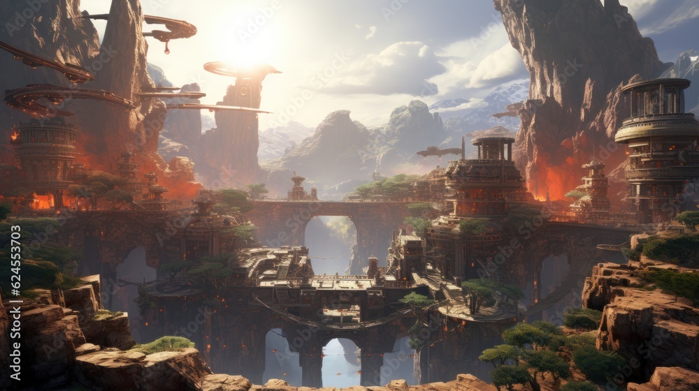 Open World Environment Game Art Stock Photo | Adobe Stock