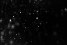 Snow On A Black Background. A Graphic Resource For Editing Or A Blank For A Designer. AI Generated, Human Enhanced