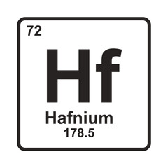 Wall Mural - hafnium element chemistry icon