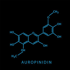 Wall Mural - Chemical structure formula flat style illustration