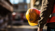 © SHOTPRIME STUDIO - Man industrial helmet construction safety worker men engineer hand business work person building danger
