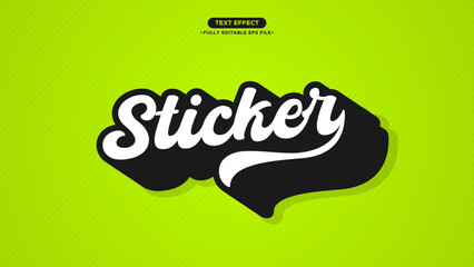 Poster - Sticker Quotes Text Effect with Classic and Simple Style