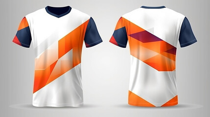 Wall Mural - T-shirt sport design template Soccer jersey mockup. Generative AI.