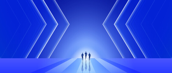 Wall Mural - abstract blue background with lines
