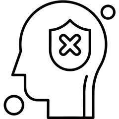 Brain idea symbol icon vector image. Illustration of the creative intelligence think design image