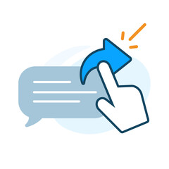 Poster - Share this message concept illustration flat design vector eps10. modern graphic element for landing page, empty state ui, infographic, icon