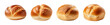 Bread roll baked good pastry isolated - Generative AI