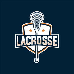 Wall Mural - Lacrosse team logo template. sport vector graphic illustration.