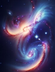 Wall Mural - exploring space, galaxies, and stars