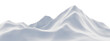 Leinwandbild Motiv 3D render snow mountain. White  terrain. Cold environment.
