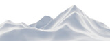 Fototapeta Desenie - 3D render snow mountain. White  terrain. Cold environment.