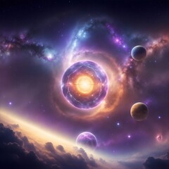 Wall Mural - supernova and planet
