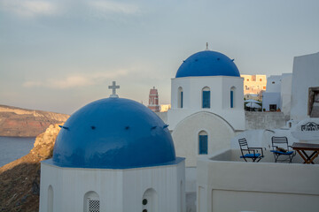 views of the village of Oia in Santorini