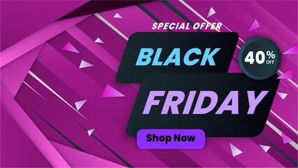 Wall Mural - Flat black friday background. Special offer big sale.