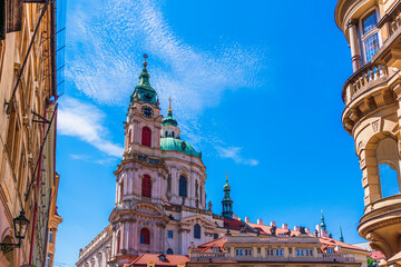 Wall Mural - Saint Nicholas Church, Famous baroque building built in the 17th and 18th centuries, featuring a 20-meter-diameter dome