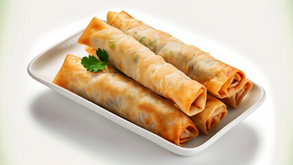 Canvas Print - Chinese traditional spring rolls 
