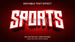 © hiznysyahril - Sports gaming red 3d editable text effect