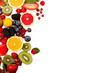 © Haider - Isolated Mixed Fruits Frame on a Transparent Background. Generative AI