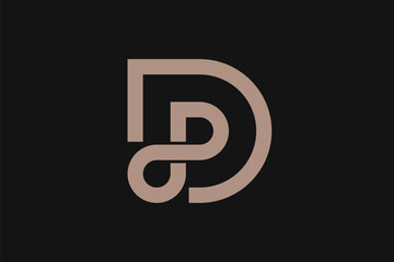 Wall Mural - letter D infinity logo design vector