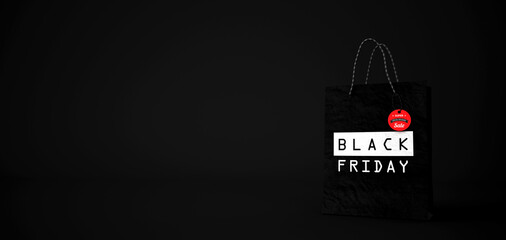 Canvas Print - Black Friday Shopping Bag