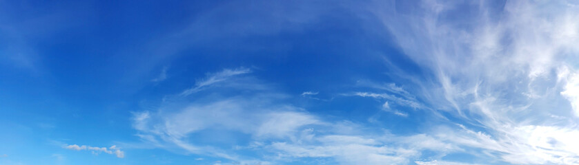 Panoramic sky on a sunny day.