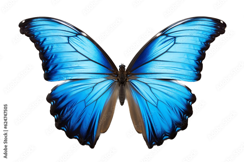 blue butterfly isolated on white background Stock Illustration | Adobe ...